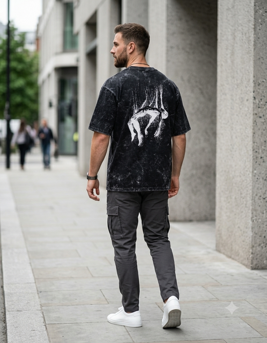 Unisex Acid Washed Oversized Tee